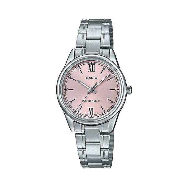 Authentic CASIO women's pink dial, stainless steel, water resistance watch with warranty by CASIO Qatar