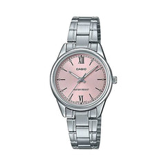 Authentic CASIO women's pink dial, stainless steel, water resistance watch with warranty by CASIO Qatar