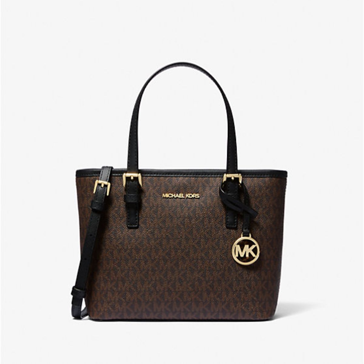 Jet Set Travel Extra-Small Tote Bag | BROWN/BLK
