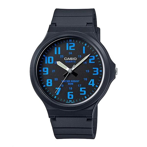 Authentic CASIO general rubber strap, and water resistance watch with one year warranty 