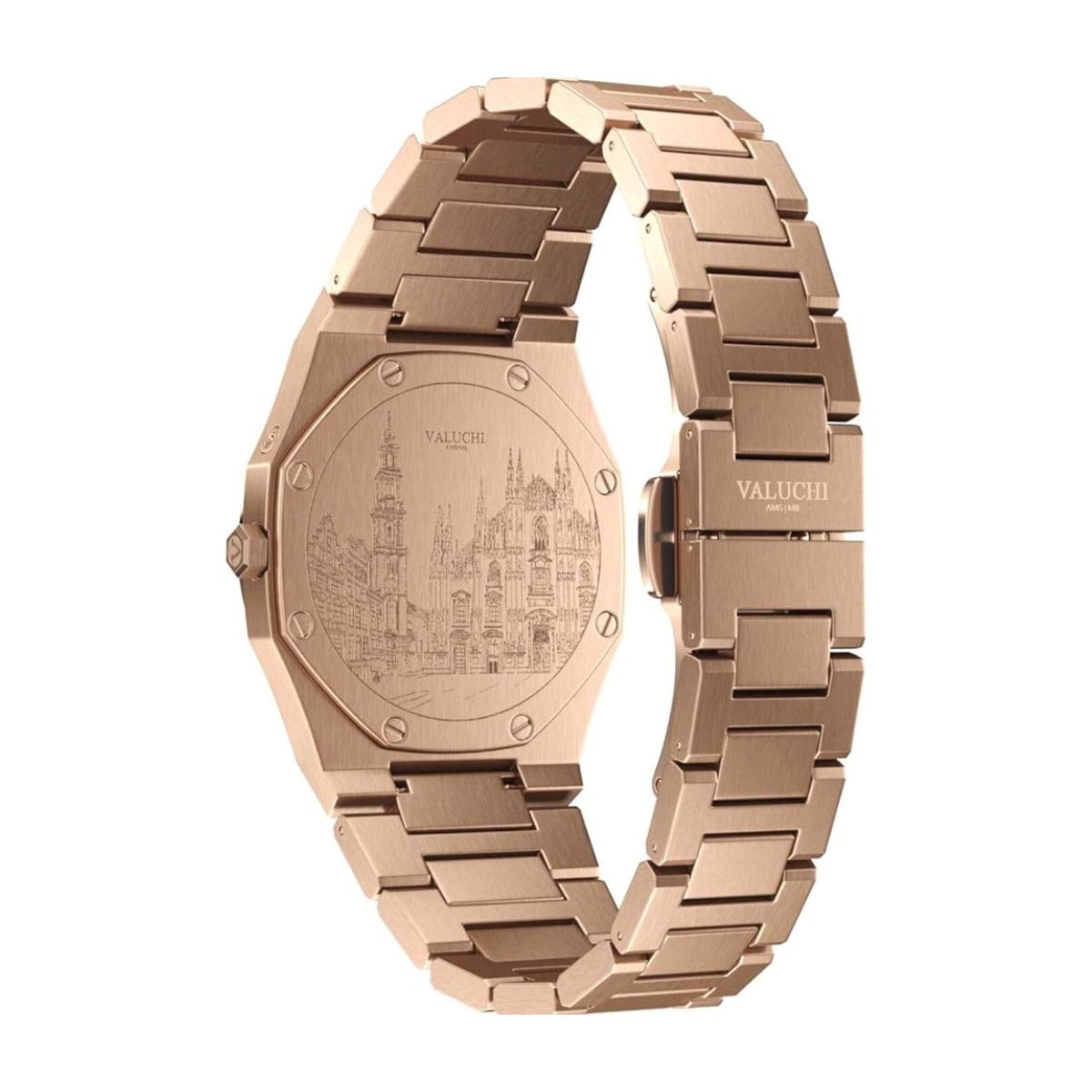Valuchi Lunar Calendar Unisex Watch | Rose Gold Brown