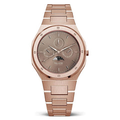 Valuchi Lunar Calendar Unisex Watch | Rose Gold Brown